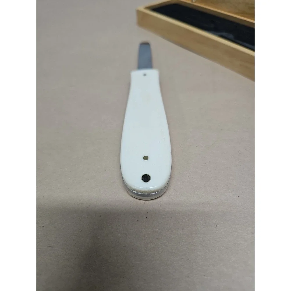 Sarge International Shucker Oyster Knife Natural Bone‎ Handle In Wood Box GOOGLE